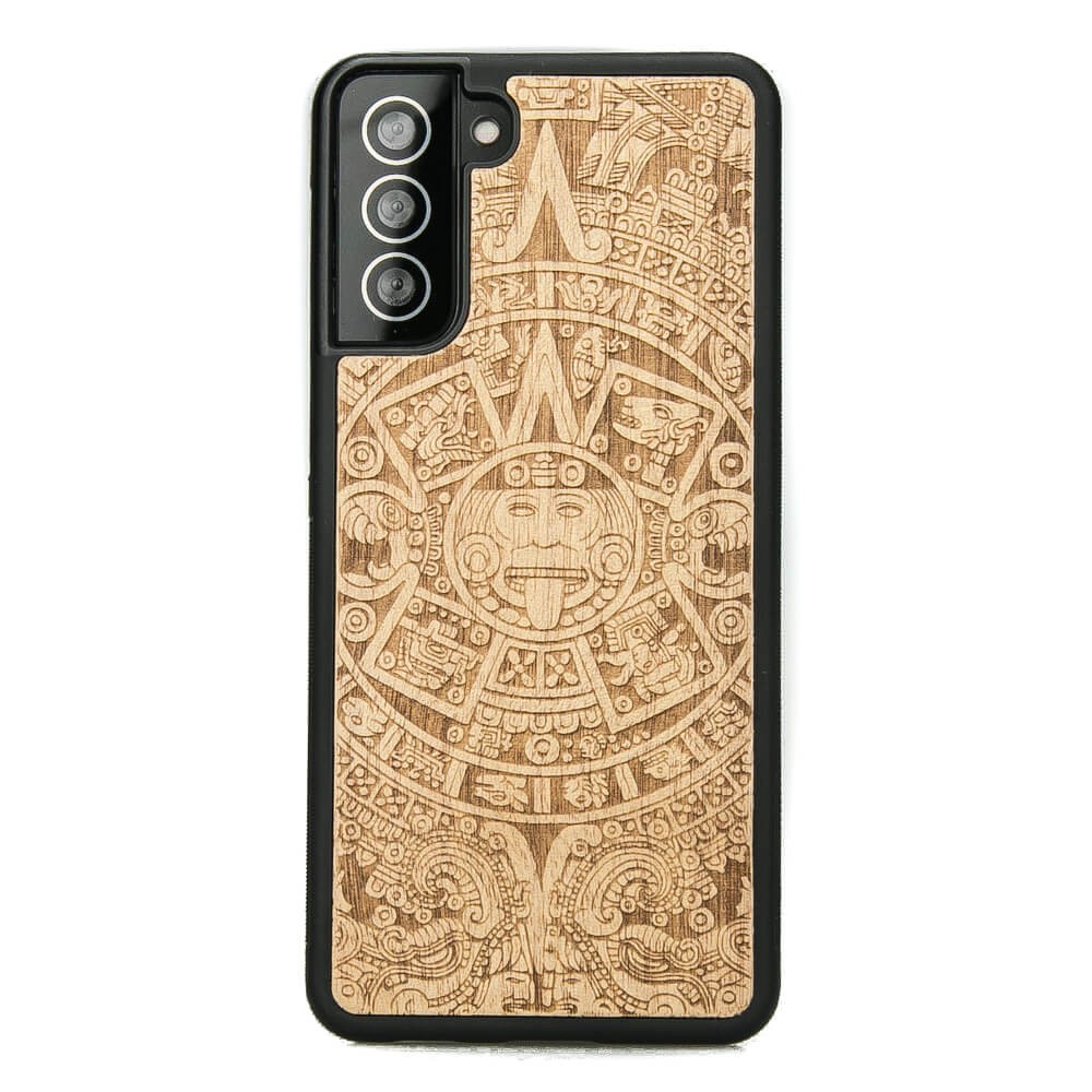 Holzhülle Für Samsung Galaxy S21 Plus Aztec Calendar Aniegre