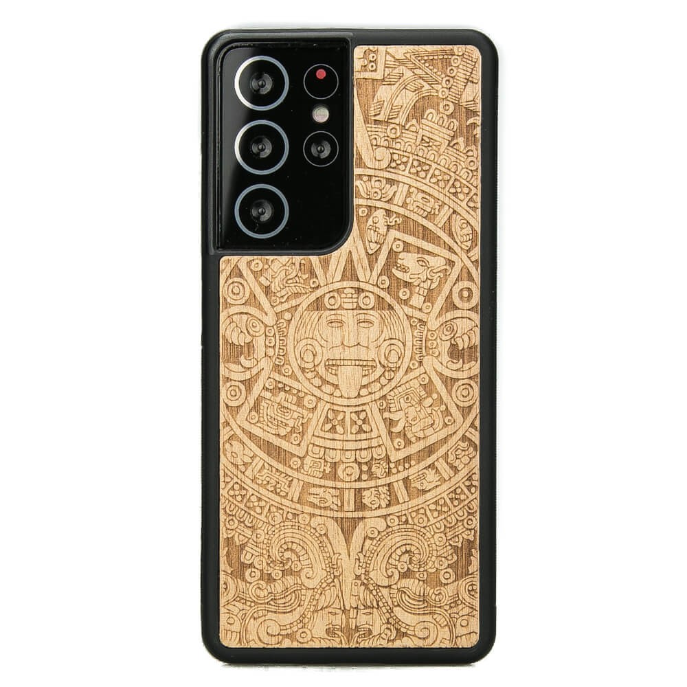 Holzhülle Für Samsung Galaxy S21 Ultra Aztec Calendar Aniegre