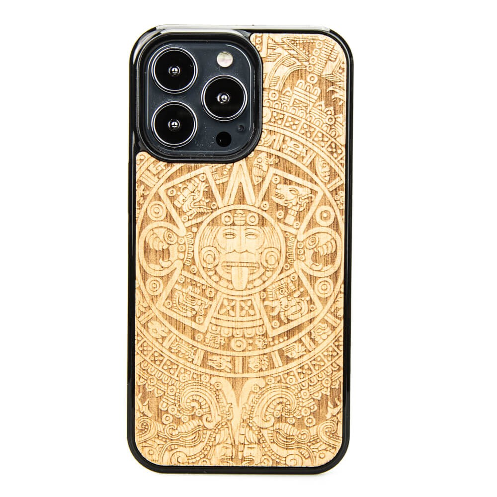 Holzhülle Für Iphone 13 Pro Aztec Calendar Aniegre