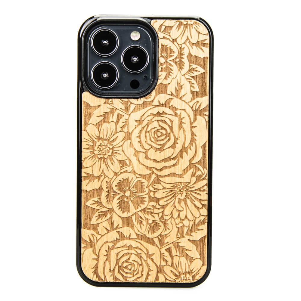 Holzhülle Für Iphone 13 Pro Roses Aniegre