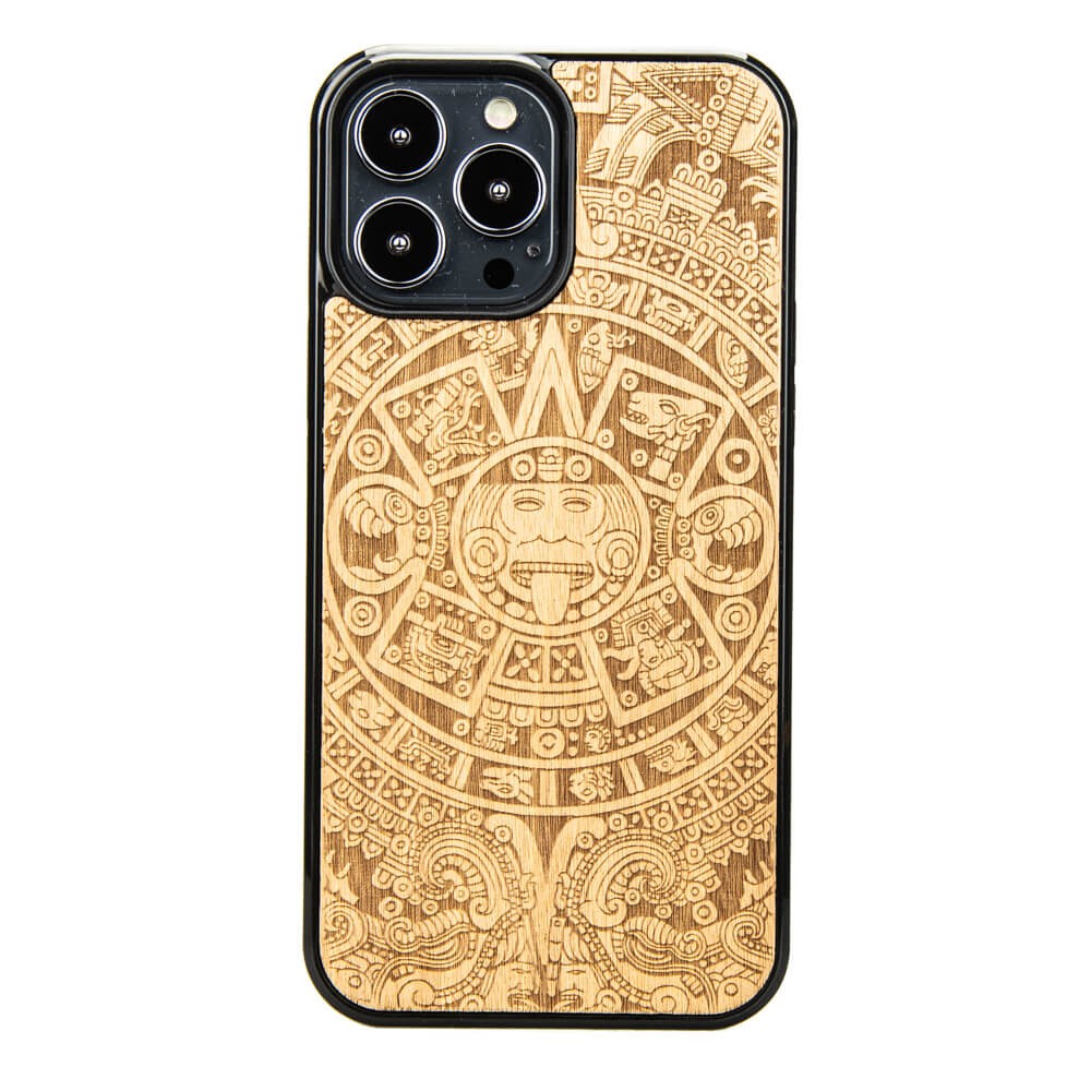 Holzhülle Für Iphone 13 Pro Max Aztec Calendar Aniegre