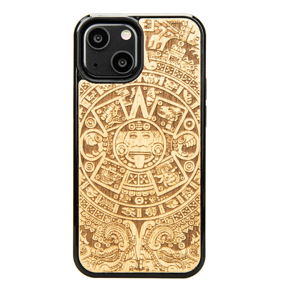 Holzhülle Für Iphone 13 Mini Aztec Calendar Aniegre