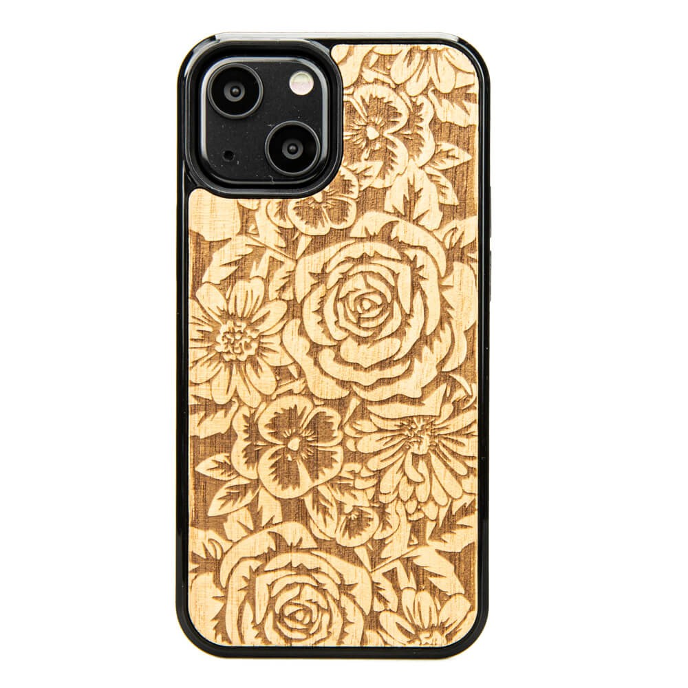 Holzhülle Für Iphone 13 Mini Rosen Aniegre