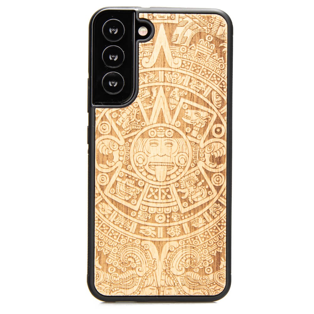 Holzhülle Für Samsung Galaxy S22 Plus Aztec Calendar Aniegre