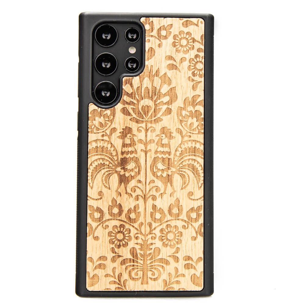 Holzhülle Für Samsung Galaxy S22 Ultra Polish Folk Aniegre