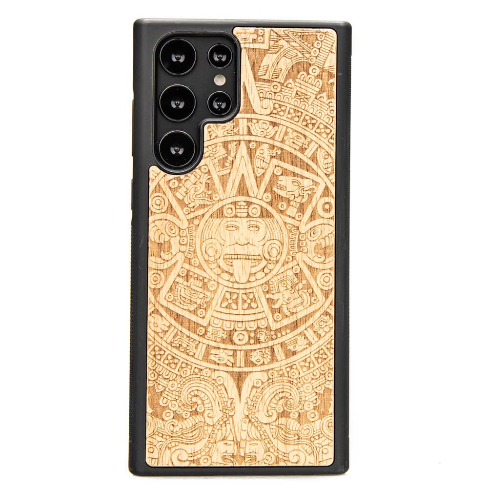 Holzhülle Für Samsung Galaxy S22 Ultra Aztec Calendar Aniegre