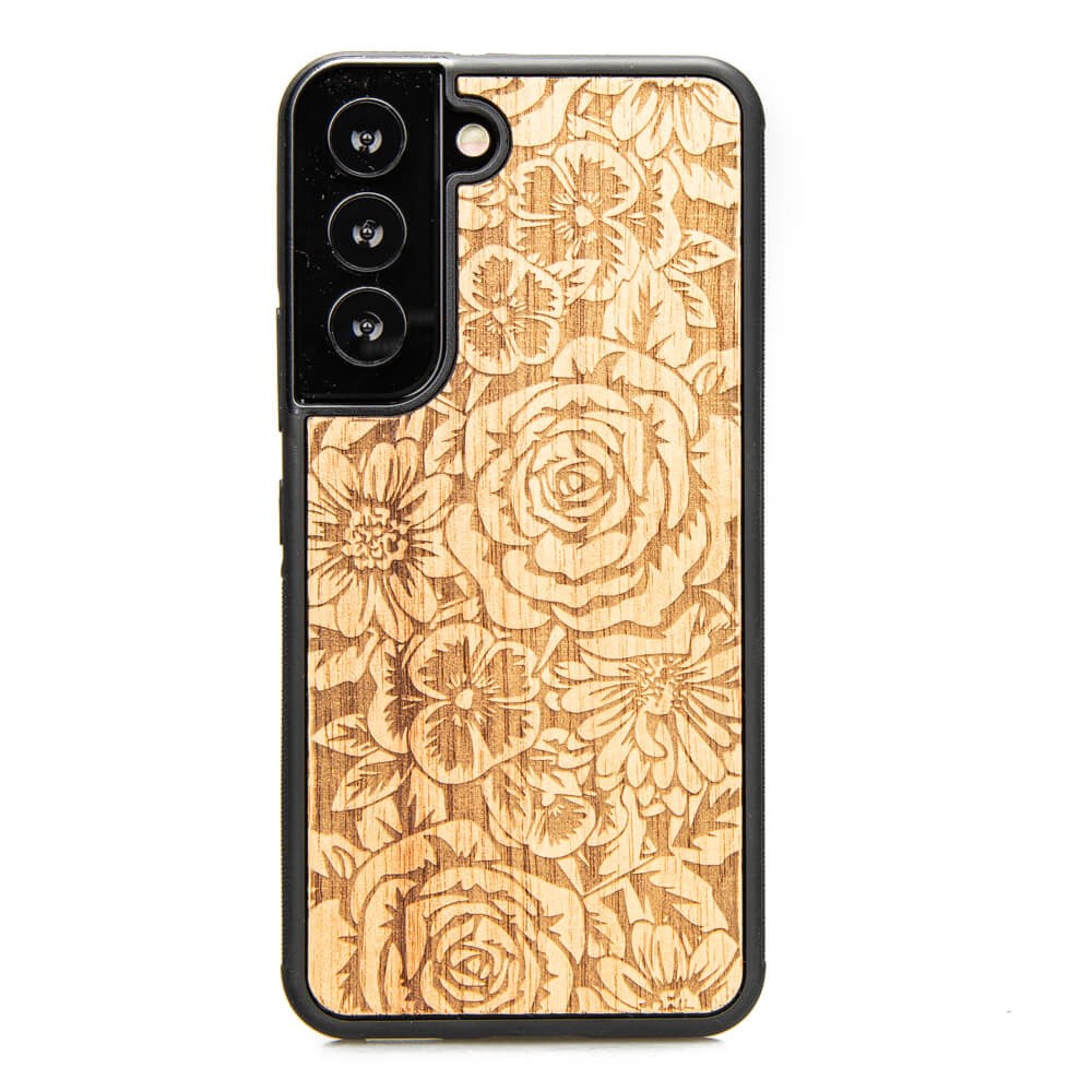 Holzhülle Für Samsung Galaxy S22 Roses Aniegre