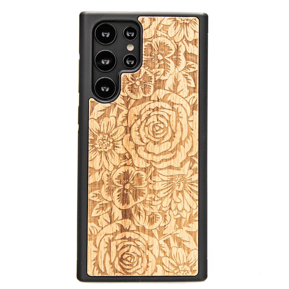 Holzhülle Für Samsung Galaxy S22 Ultra Roses Aniegre