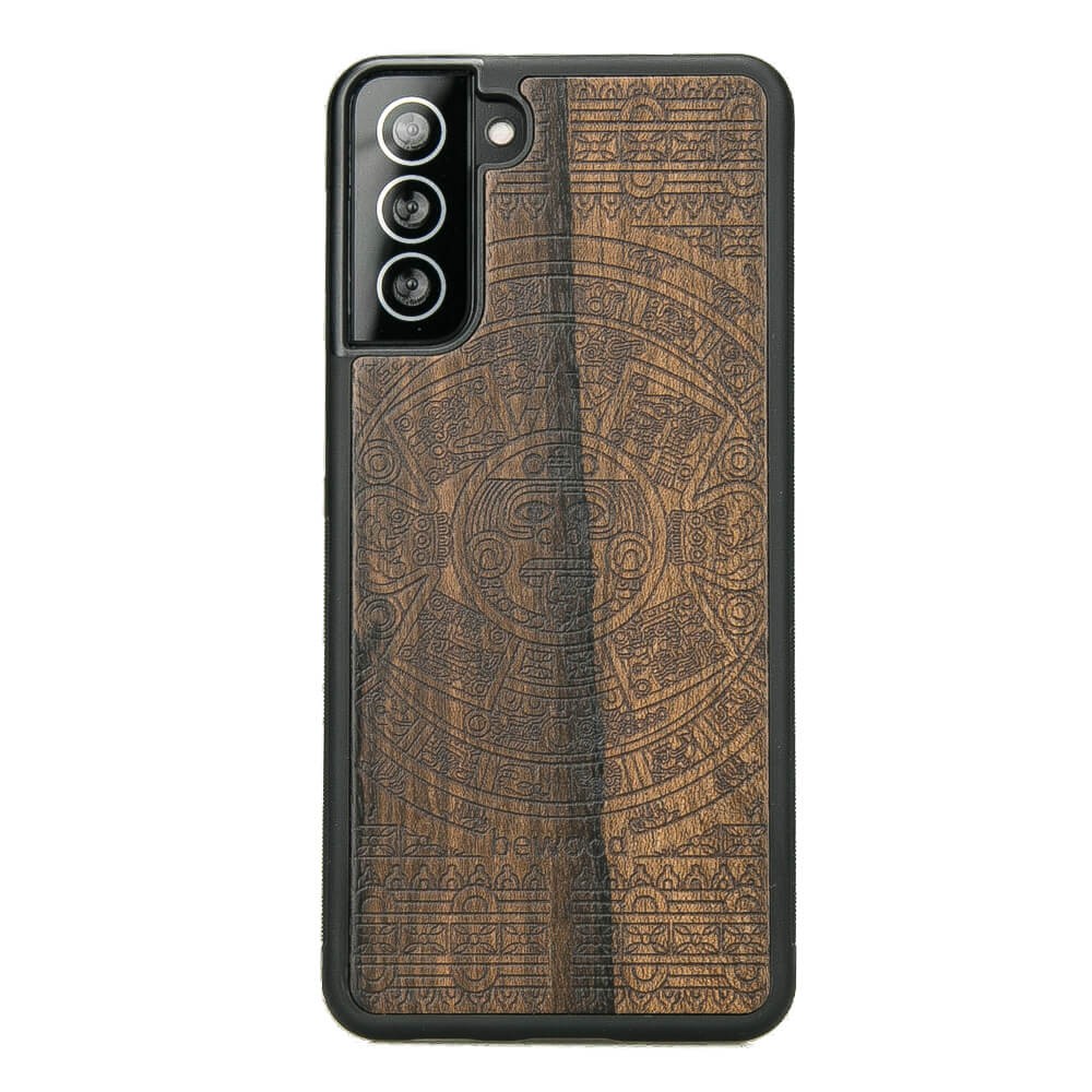 Holzhülle Für Samsung Galaxy S21 Plus Aztec Calendar Ziricote