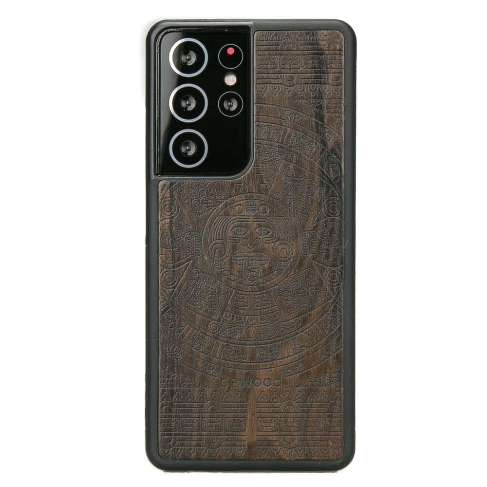 Holzhülle Für Samsung Galaxy S21 Ultra Aztec Calendar Ziricote