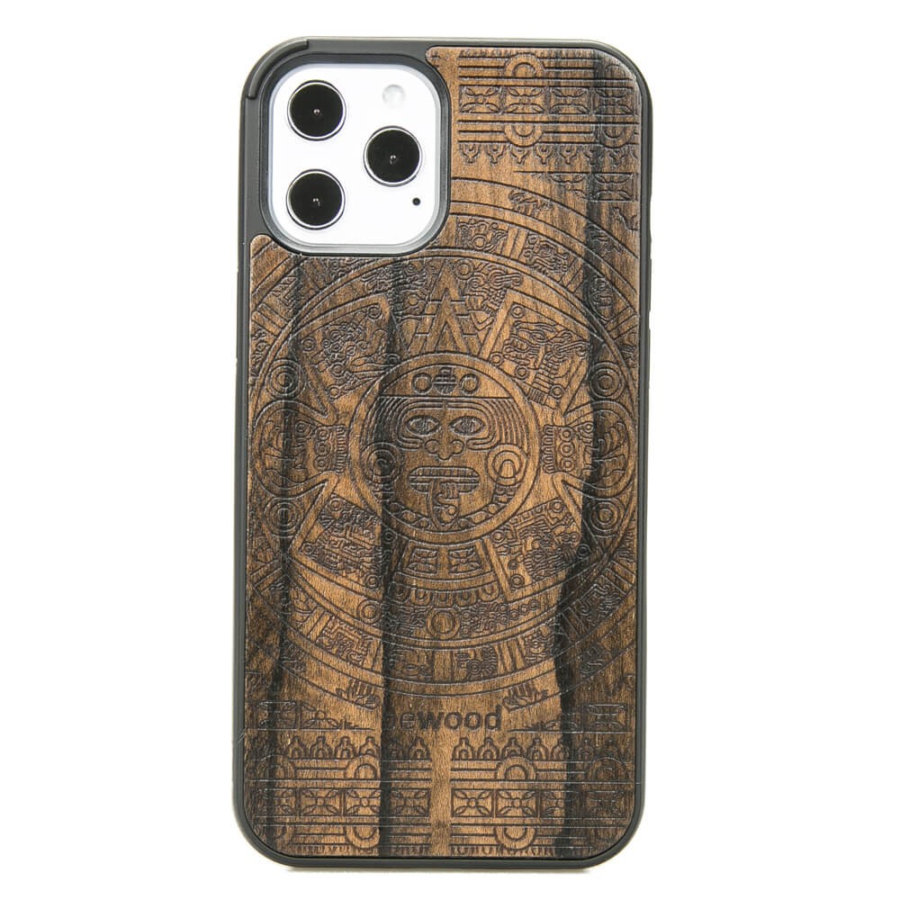 Holzhülle Für Iphone 12 Pro Max Aztec Calendar Ziricote