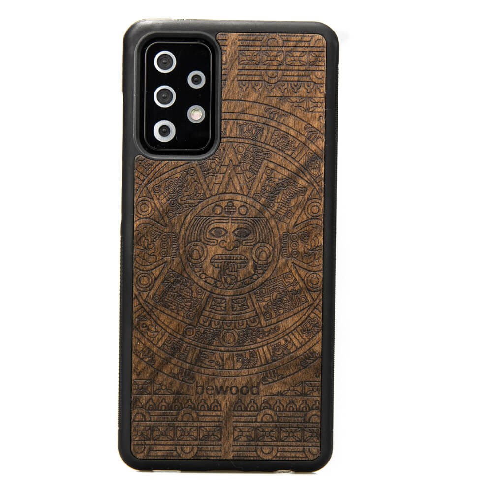 Holzhülle Für Samsung Galaxy A52/a52s 5g Aztec Calendar Ziricote