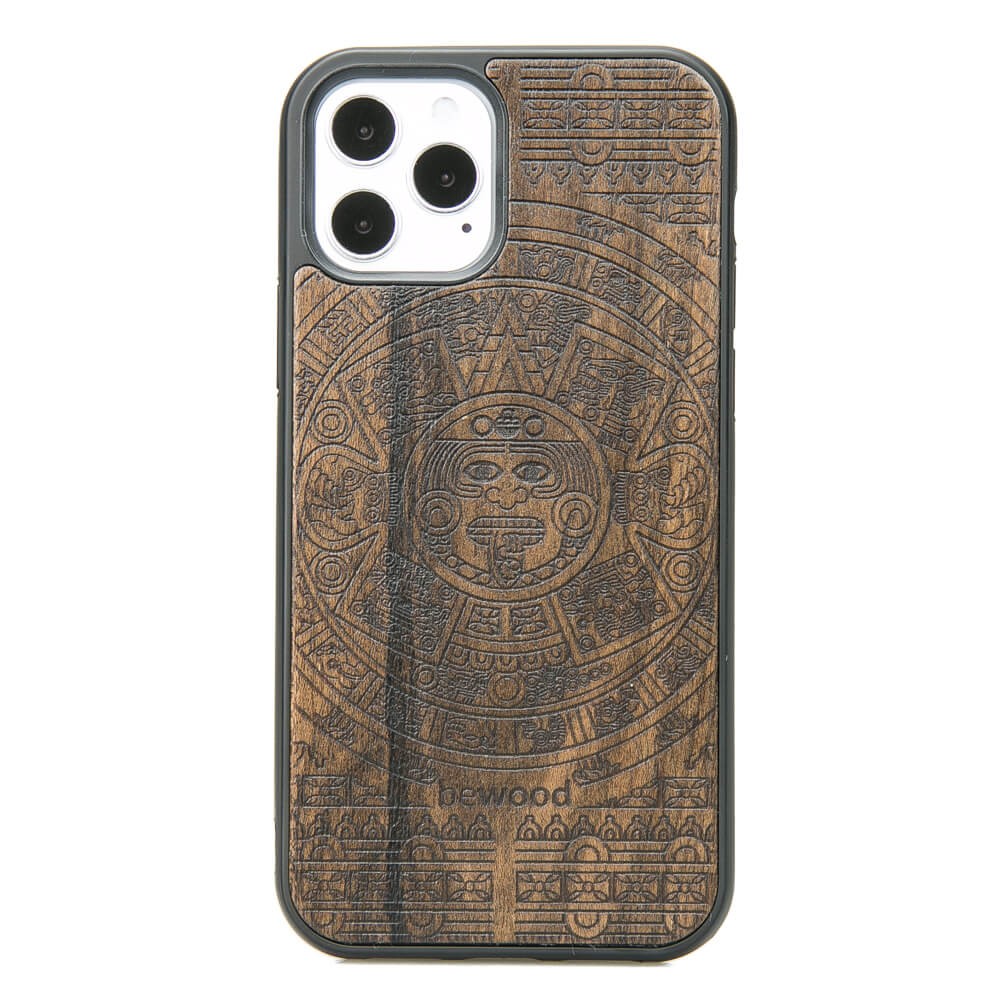 Holzhülle Für Iphone 12 / 12 Pro Aztec Calendar Ziricote