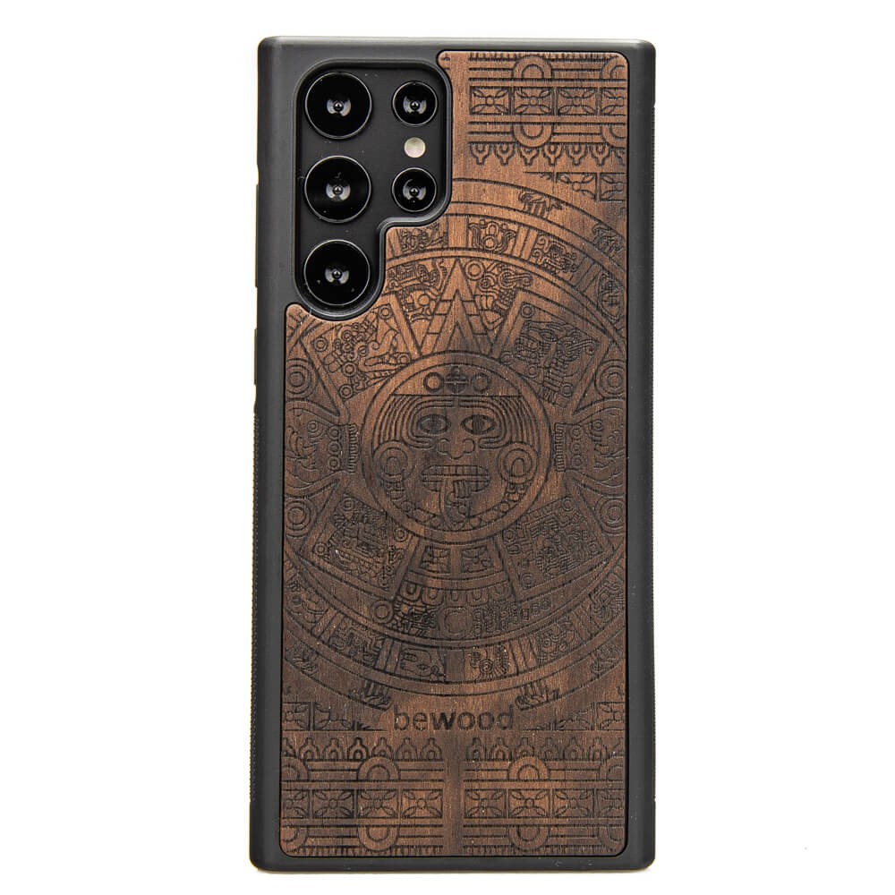 Holzhülle Für Samsung Galaxy S22 Ultra Aztec Calendar Ziricote