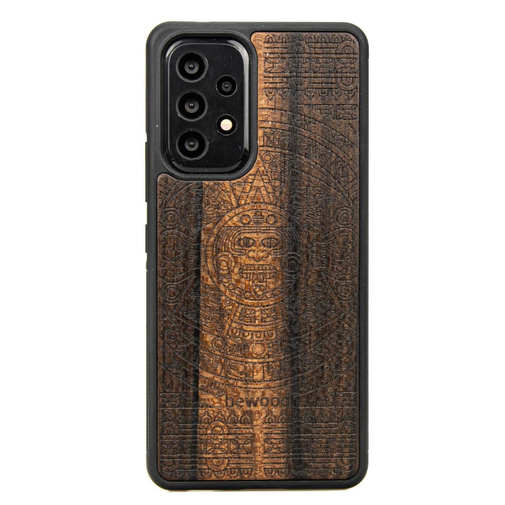 Holzhülle Für Samsung Galaxy A53 5g Aztec Calendar Ziricote