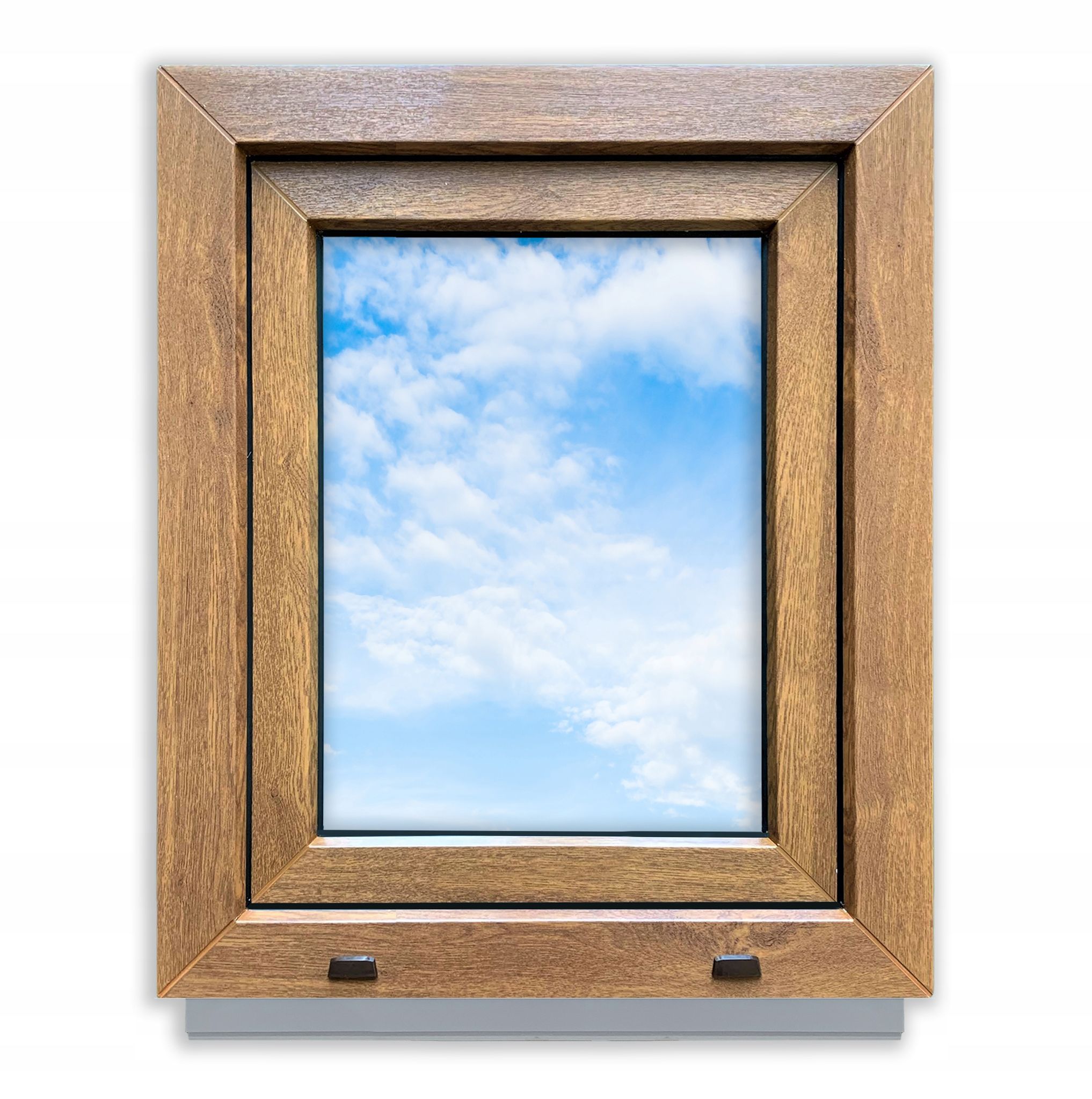 Pvc-fenster Goldene Eiche 50x60 Rechts Neu 500x600 Mm Dreh-kipp-doppelverglasung
