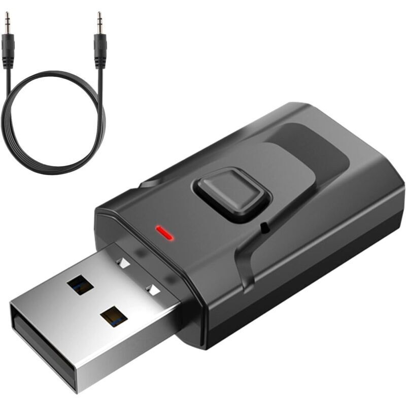 2-in-1 Usb 5.0 Bluetooth-adapter (sender Und Empfänger), Kabelloses Stereo-audio Mit 3,5-mm-klinkenstecker Für Fernseher, Pc, Auto, Lautsprecher, Kopfhörer, Freisprecheinrichtung, Latenzfrei
