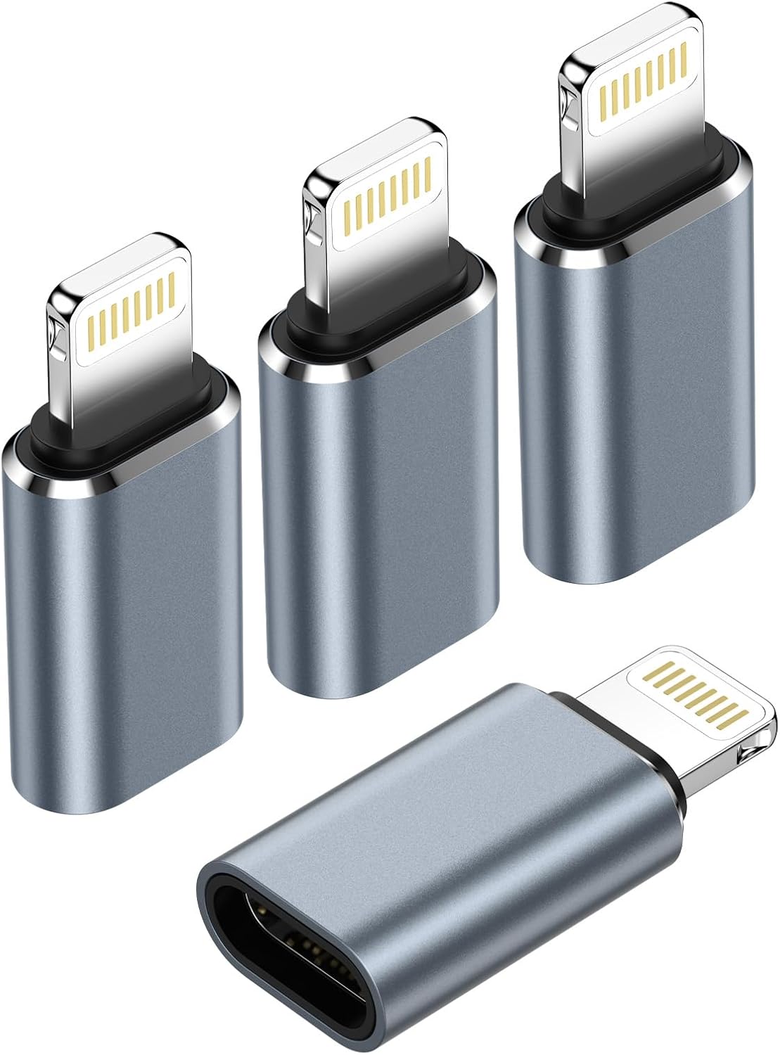 Usb-c-auf-lightning-adapter (4er-pack), Lightning-auf-usb-c-adapter Für Iphone 14 Pro Max/14/13/12/11/ipad/airpods, Pd-schnellladung Und Datenübertragung, Nicht Für Kopfhörer/audio/otg Geeignet