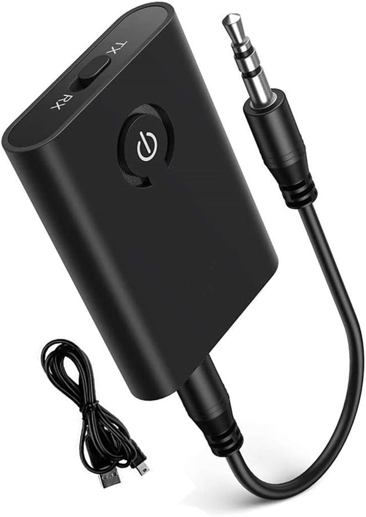 Bluetooth 5.0 Sender, 2-in-1 Bluetooth-adapter Sender Und Empfänger Mit 3,5-mm-stereoausgang, Aptx Dual Pair Bluetooth-audioadapter Für Kopfhörer, Fernseher, Pc, Computer Und Lautsprecher