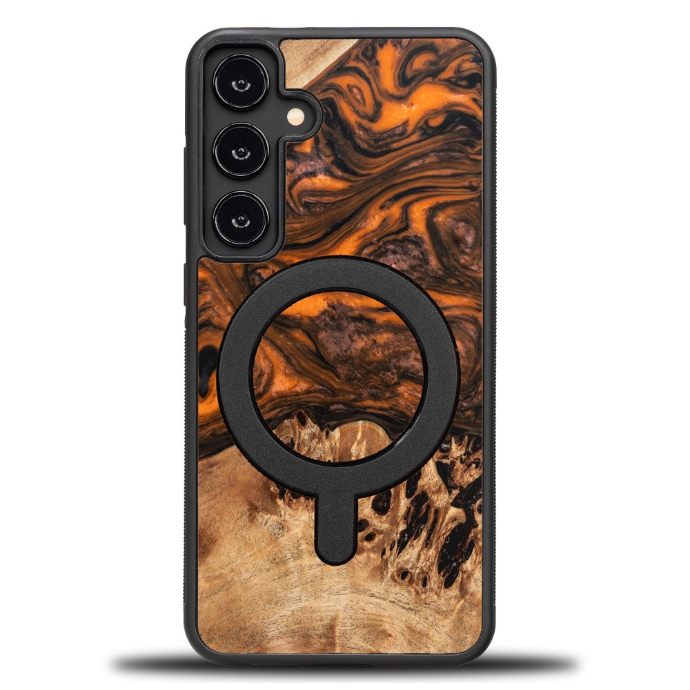 Bewood Einzigartige Hülle Für Samsung Galaxy S25 Plus - Orange Mit Magsafe