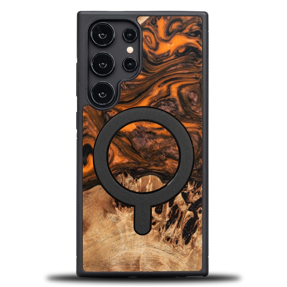 Bewood Einzigartige Hülle Für Samsung Galaxy S25 Ultra - Orange Mit Magsafe