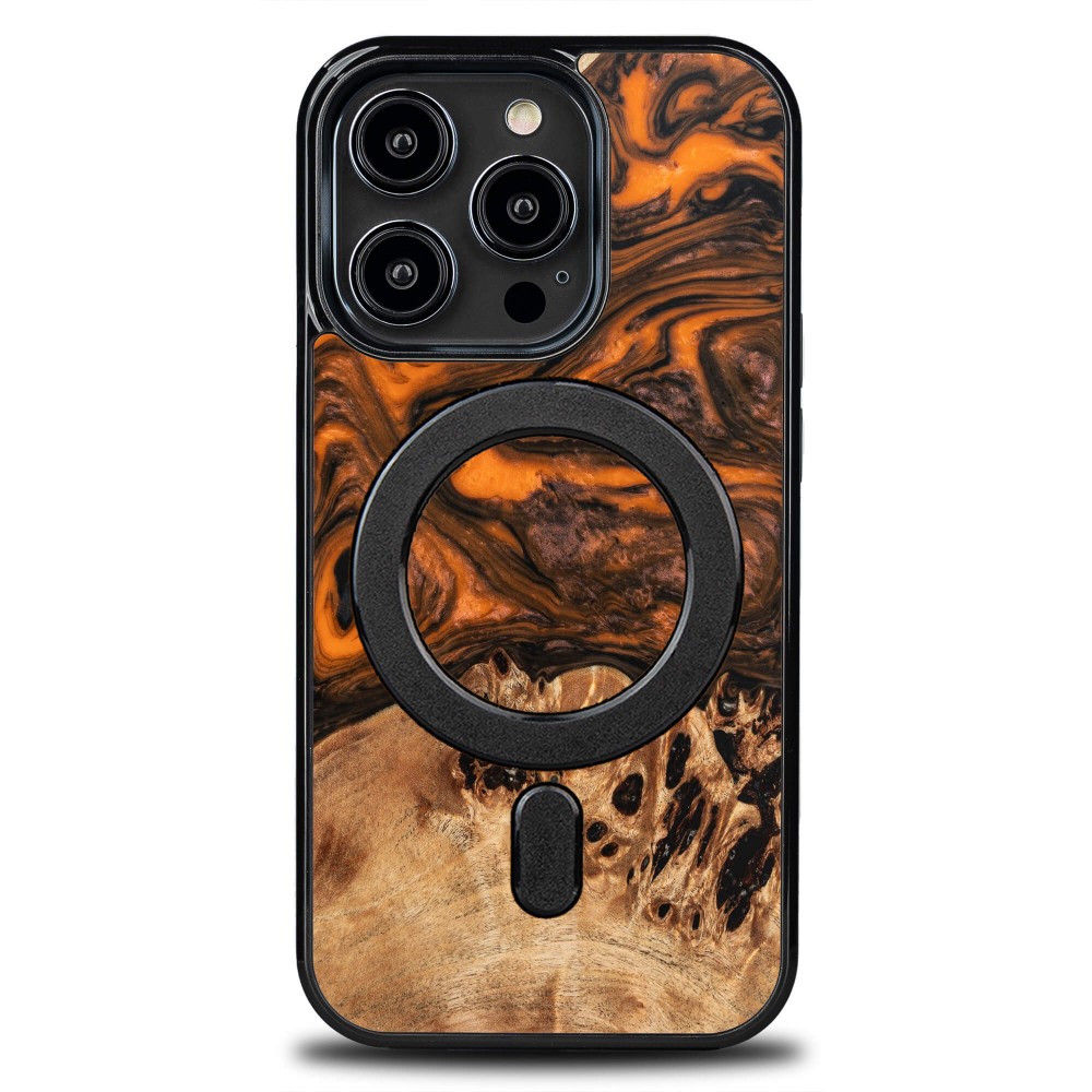 Bewood Unique Hülle Für Iphone 15 Pro - Orange Mit Magsafe