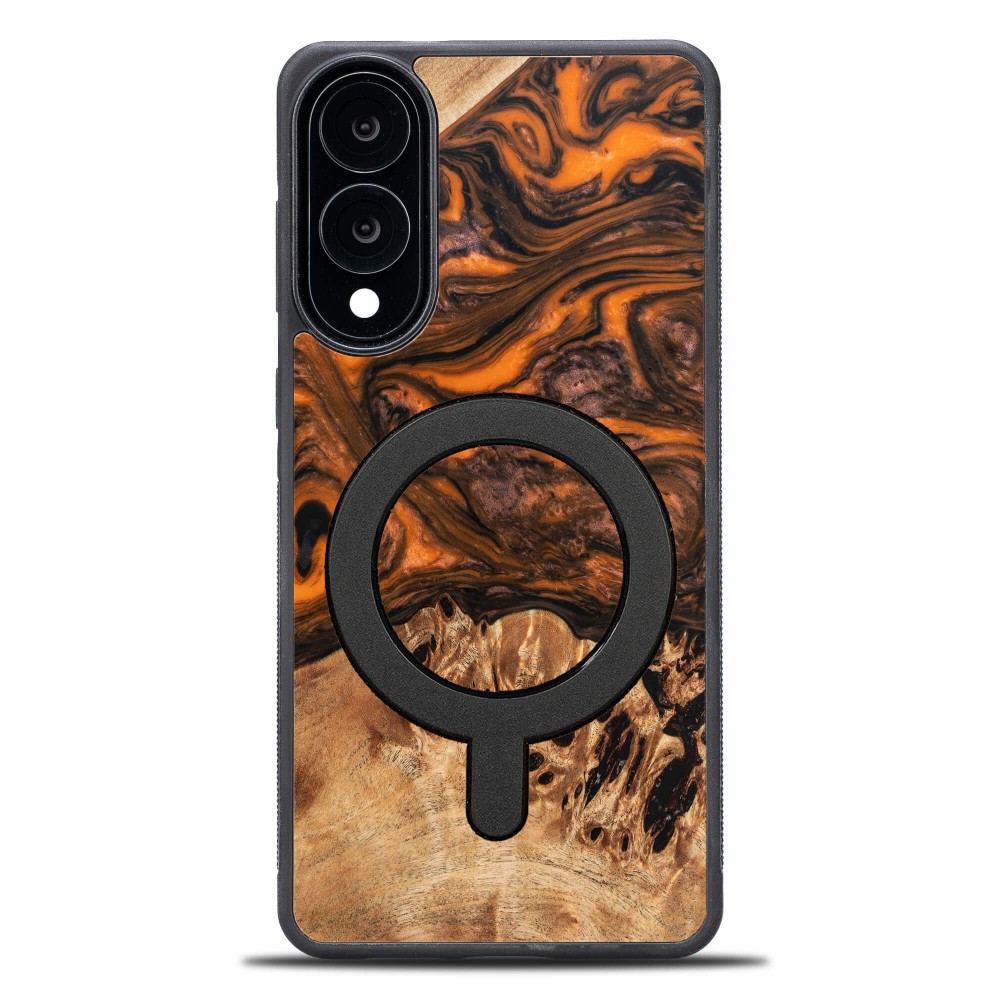 Bewood Einzigartige Hülle Für Samsung Galaxy S25 Edge - Orange Mit Magsafe