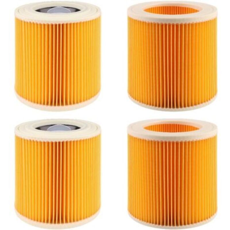 [niemals Verwendet] 4er-pack Staubsaugerfilter Für Kärcher Serien Wd2, Wd3, Wd3p, Nt18, Mv2 Und Mv3, Ersatzfilter Für Kärcher Nass- Und Trockensauger