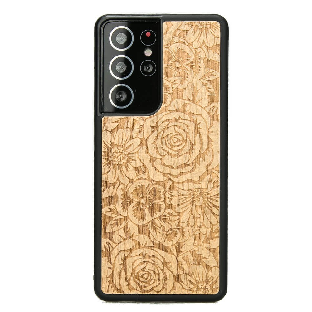 Holzhülle Für Samsung Galaxy S21 Ultra Roses Aniegre