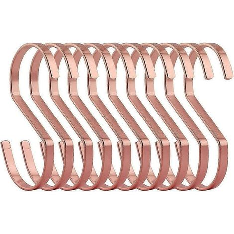 Set Mit 10 Flachen, 4 Zoll Langen, Roségoldplattierten Haken Aus Verchromtem Stahl