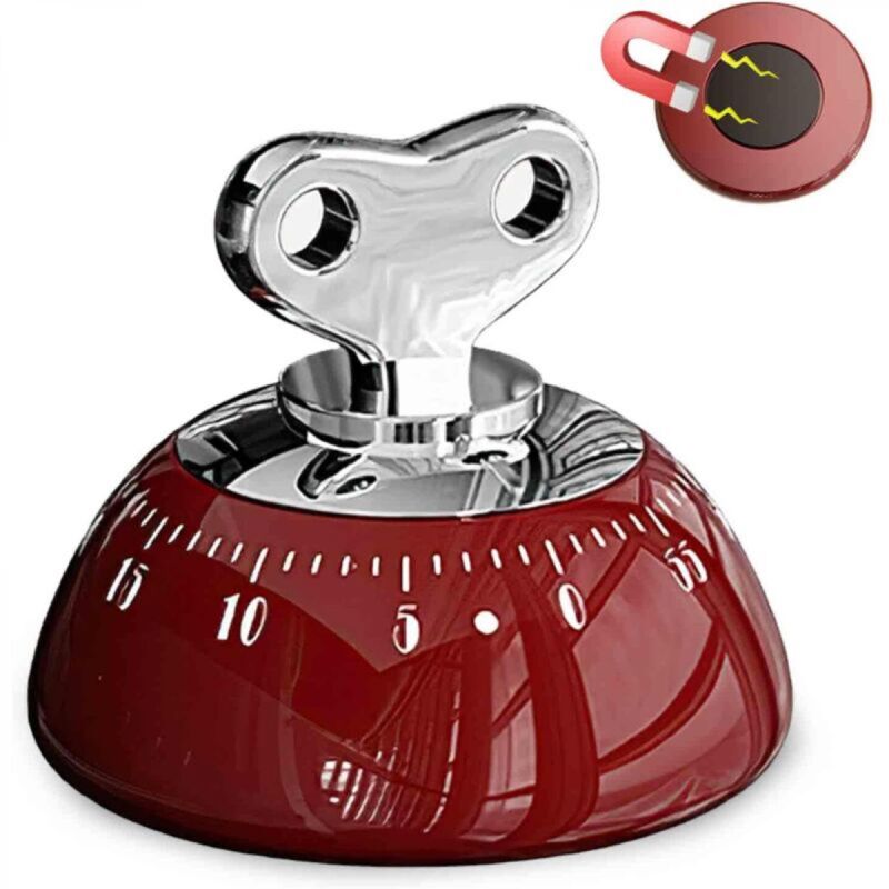 [niemals Verwendet] Mechanischer 60-minuten-countdown-timer Mit Lautem Alarm Und Magnetischer Rückplatte, Optisches Kabeldesign, Geeignet Für Küche, Schule, Zuhause Oder Klassenzimmer