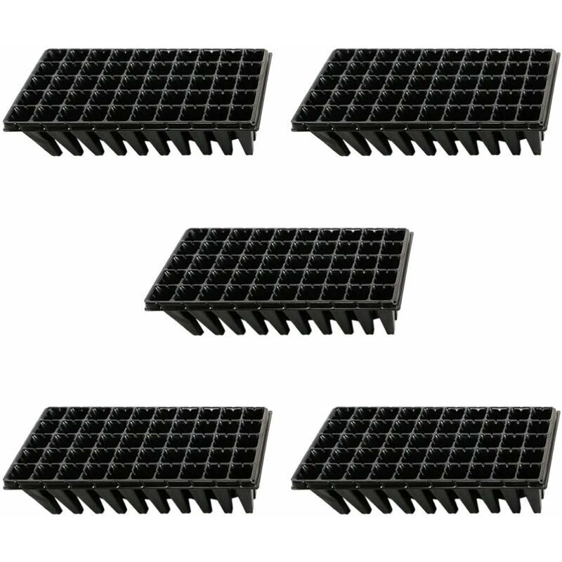 Anzuchtschalen Mit Je 50 Zellen, Anzuchtschale Für Sämlinge, Garten-keimschale, Pflanzenanzuchtset Für Sämlinge, Schwarz