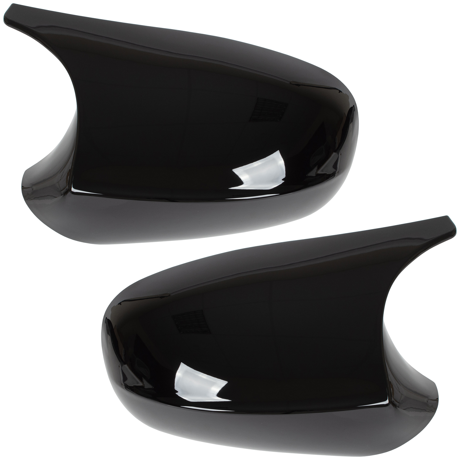 Bmw 3er E90 E91 E92 E93 (08-13) Spiegelkappen, Schwarz Glänzend, Links + Rechts, 2er-set