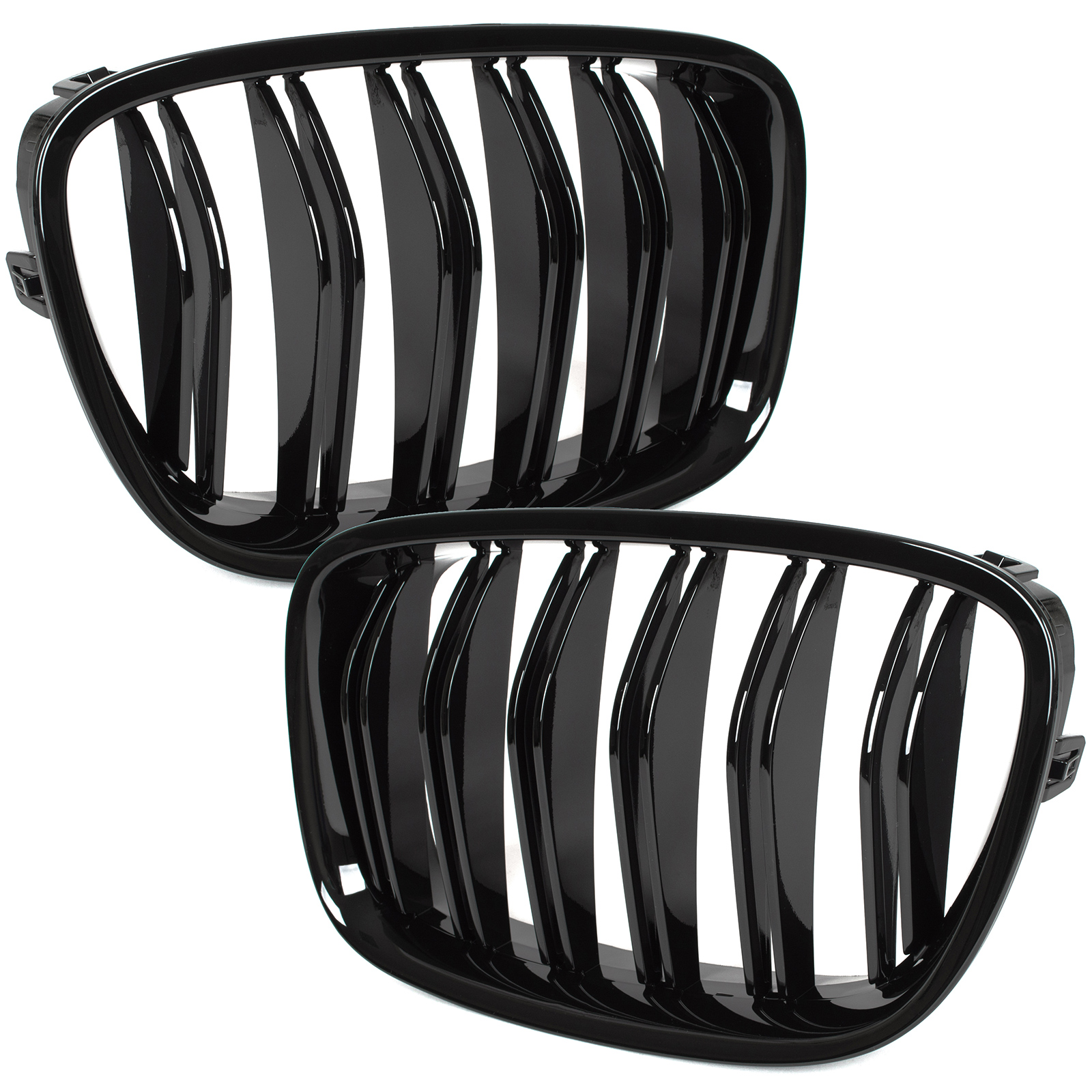 Bmw 5er F07 Gt 09-17 Nierengrill Zwischen Den Scheinwerfern (links + Rechts), Schwarz Glänzend, Doppelt