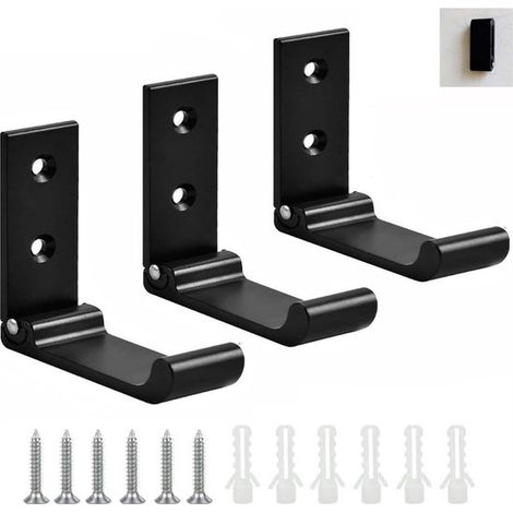 Set Mit 3 Faltbaren Wandhaken, 90-grad Biegbare Aluminiumhaken Für Handtücher Und Kleidung