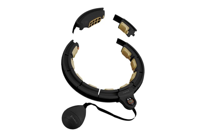 Hhm13 Neuer Hula-hoop Schwarz/gold Magnetisch Mit Gewicht + Zähler Hms