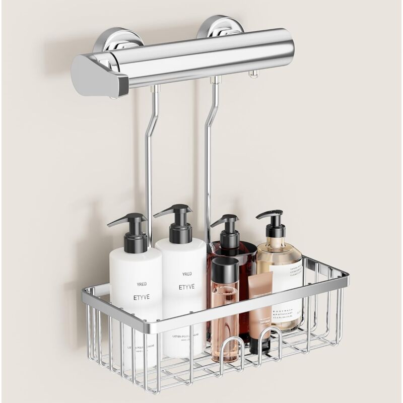 Duschablage Ohne Bohren – Hängender Shampoohalter – Montage Ohne Bohren – Edelstahl Ss304 – 30 X 13 X 8,5 Cm