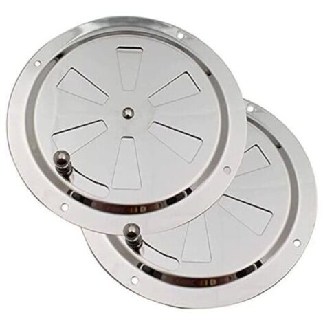 Attrappen Von Lüftungsgittern, Große 125-mm-lüftungsabdeckung Aus Edelstahl Für Luftkanäle Mit Insektenschutz, Für Luftzufuhr Und -abfuhr, Verstellbare Lamellen Und Insektenschutz.