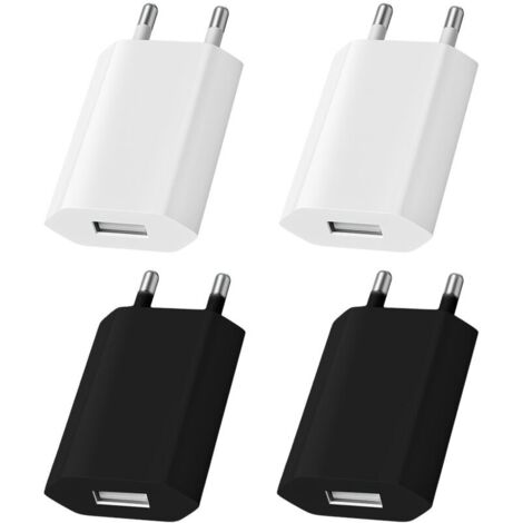 Set Mit 4 Usb-ladegeräten, 5v/1a Usb-anschluss, 5v/1a Stecker, Universellem Schnellladeadapter, Kompatibel Mit Mobilgeräten Wie Samsung, Iphone Und Tablets
