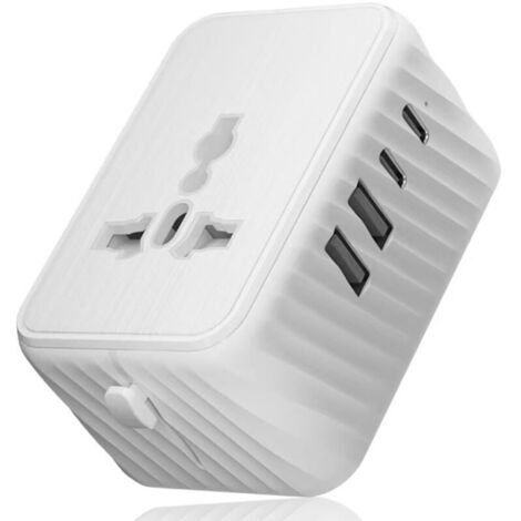 Universaladapter, Reiseadapter Mit 2 Usb- Und 2 Typ-c-anschlüssen Für Die Eu, Japan, Usa, Kanada, Australien Und Mehr Als 224 Weitere Länder.