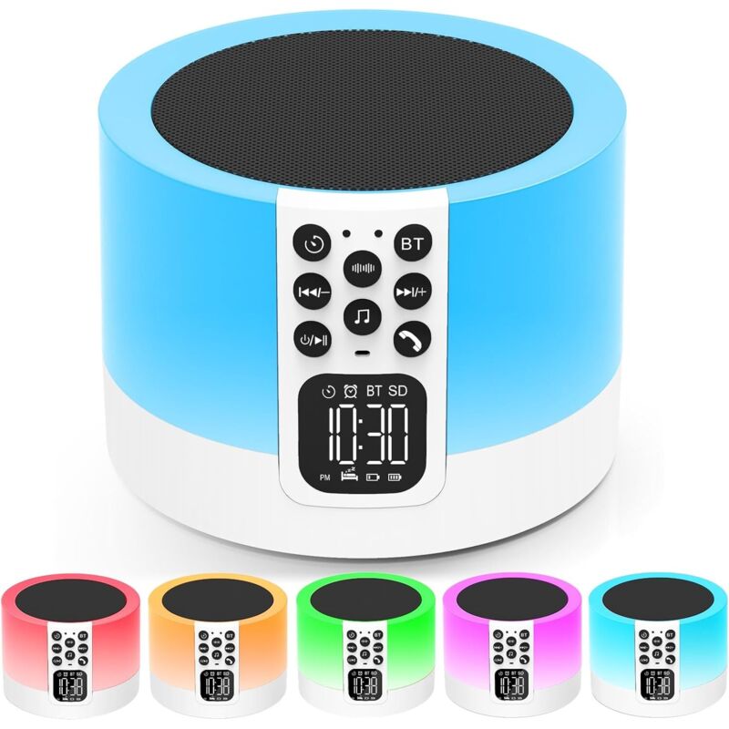 Wecker Mit Licht Und Bluetooth-lautsprecher, Touch-nachtlicht Mit 16 Hypnotischen Klängen Und Timer, Nachtlicht Mit Bluetooth-lautsprecher Für Kinder Und Mp3-player, Geschenkidee