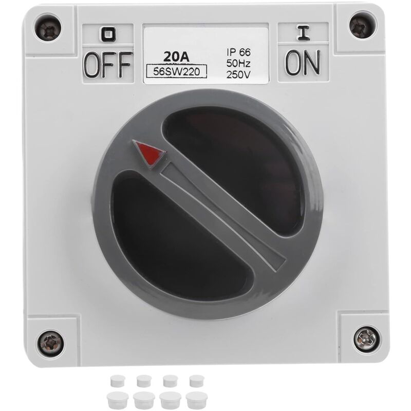 Ip66 250v Wasserdichter Schalter, 2-positionen-drehschalter, Staubdichter Ein-/ausschalter Für Den Außenbereich (2p20a)