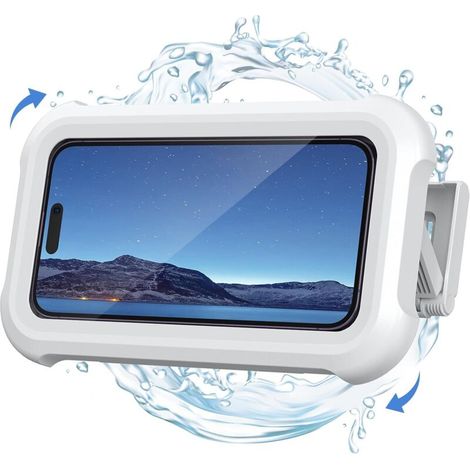 Wasserdichte Duschhalterung Für Smartphones, Wasserdichte Wandhalterung – [360°-drehung Und 120°-neigung] Wandhalterung Für Badezimmer Für Smartphones Von 4 Bis 7 Zoll