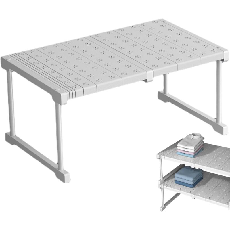 Ausziehbares Und Verstellbares Regal Aus Kohlenstoffstahl Für Kleiderschränke, Diy-spannsystem Für Ankleidezimmer, Küche Und Badezimmer, Individuell Anpassbarer Aufbewahrungsteiler.