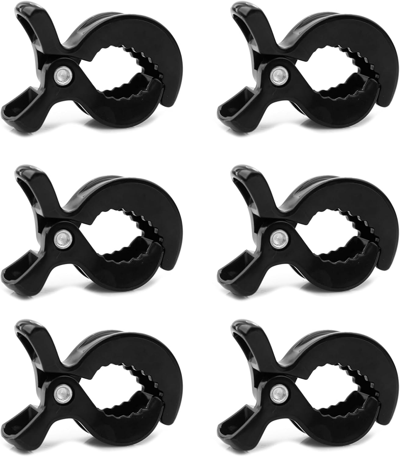 6-teiliges Kinderwagen-clip-set, Universelles Kinderwagenzubehör, Rutschfeste Clips, Haken Für Autositzbezüge, Wäscheklammern Für Decken Im Freien – Schwarz