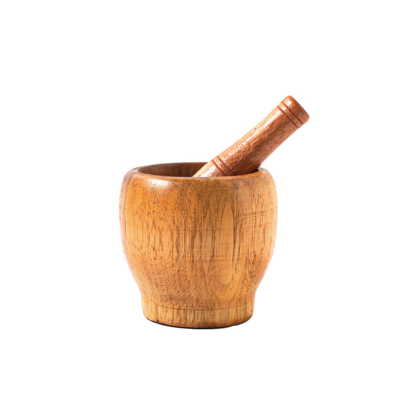 Mörser- Und Stößelset Für Knoblauch, Kräuter, Gewürze, Kaffee, Kaffeebohnen, Hölzerne Handmühle, Knoblauchpresse, Ingwermühle, Kartoffelstampfer, Küchenhelfer