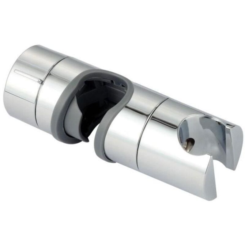 Support De Douche Pour Tringle De Douche Réglable 18-25 Mm Abs Argent