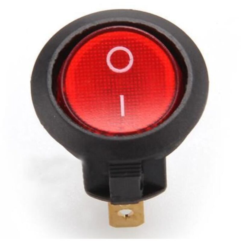 Interrupteur A Bascule Bipolaire On Off Rouge 3 Broche 20mm