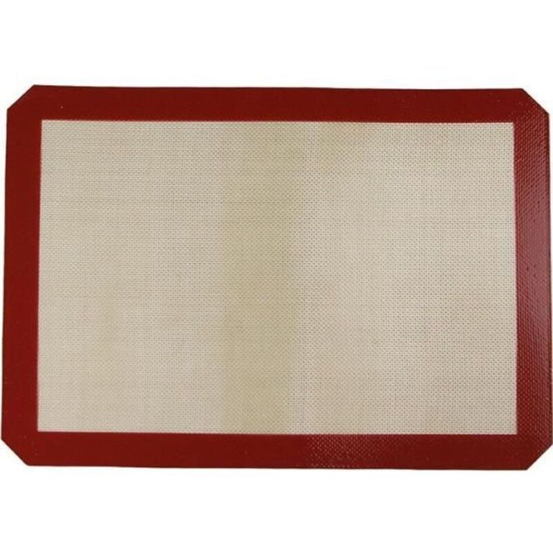 Tapis De Cuisson 42cm X 30cm Professionnel Silicone 42cm X 30cm Cuisson Mat Antidérapant Pâtisserie Rouge