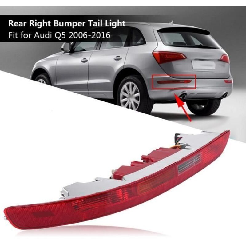 Estink Feu Arrière Gauche Pare-chocs Inférieur Côté Gauche Arrière Feu Arrière Rouge Feu Antibrouillard Pour Audi Q5 2.0t